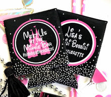 Load image into Gallery viewer, Polka Dot "Glitter" Huggers. Orlando Bachelorette or Birthday Huggers.Personalized Black or Navy Orlando Birthday Bachelorette Party Favors.