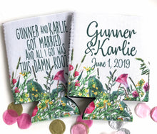 Load image into Gallery viewer, Wildflower Party Huggers. Floral Wedding or Bachelorette Party Favors. Girl's Weekend Family Vacation Favors.