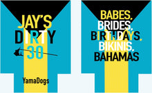 Load image into Gallery viewer, Fishing Party Drink Huggers. USA Party Drink Insulators! Bahamas Deep Sea Fish Birthday Party Favors. Fishing Bachelor Party Favors!