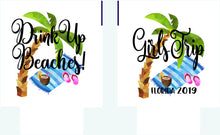 Load image into Gallery viewer, Palm Trees Party Huggers. Tropical Wedding or Bachelorette Party Favors. Girl's Weekend Family Vacation Beach Favors.