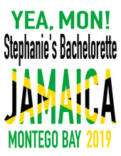 Load image into Gallery viewer, Jamaica Tote bag. Beach Party Favors! Jamaica Bachelorette or Girls Weekend Tote Bag. Beach Party Favor Bag. Jamaica Wedding favors!