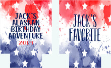 Load image into Gallery viewer, USA Party Huggers. Red White and Blue Party Favors! USA Bachelor Party Gifts. America Birthday Party Favors. Bachelorette Weekend Huggers.