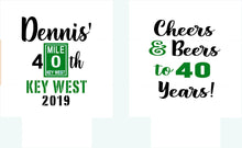 Load image into Gallery viewer, Mile 0 Key West Party Huggers. Tropical Wedding or Bachelorette Party Favors. Key West Girl's Weekend or Family Vacation .