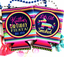 Load image into Gallery viewer, Fiesta Party Huggers. Fiesta Vacation Coolies. Mexican Pinata Party Favors. Fiesta Birthday Party Favors! Down to Fiesta!