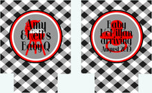 Load image into Gallery viewer, Baby Q Baby Shower Huggers. Baby Shower Koolies. Baby Shower Favors. Gender Reveal Party Favors. Personalized Baby Q Coolies!