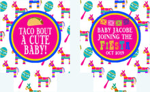 Load image into Gallery viewer, Fiesta Party Can Huggers. Bachelorette Fiesta Favors. Mexican Vacation Favors. Pinata Birthday Party Fiesta Can Coolers! Final Fiesta Favors