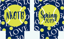 Load image into Gallery viewer, Tennis Love Party Huggers. Tennis team Coolies. Tennis Gifts. Custom Tennis Birthday Party Favors. Personalized Tennis Coolies!