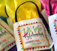 Load image into Gallery viewer, Fiesta Party Huggers. Fiesta Bachelorette Coolies. Mexican Fiesta Party Favors. Fiesta Wedding Shower Favors! Bachelorette Down to Fiesta!