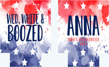 Load image into Gallery viewer, USA Party Huggers. Red White and Blue Party Favors! USA Bachelor Party Gifts. America Birthday Party Favors. Bachelorette Weekend Huggers.