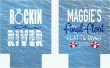 Load image into Gallery viewer, Rocking the River Party Huggers. Float Bachelorette Party Favors. Personalized River Float Favors. Killing my liver floating the river.