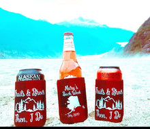 Load image into Gallery viewer, Buffalo Plaid mountain Huggers. Bachelor, Bachelorette or Birthday Party Favors. Mountain Bachelor Party Favors! Ski Vacation favors!