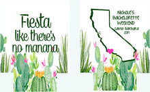 Load image into Gallery viewer, Cactus Party Huggers. Scottsdale Girls weekend Favors. Personalized Fiesta Party Favors. Cactus Scottsdale Bachelorette Favors.