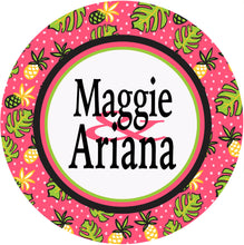 Load image into Gallery viewer, Pineapple Personalized Room Sign. Pineapple Roommate Door Hanger. Graduation Gift. Dorm room door sign - Roommates sign too! Dorm Decor.