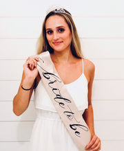Load image into Gallery viewer, Bride to Be 4" Glitter Vinyl Satin Sash