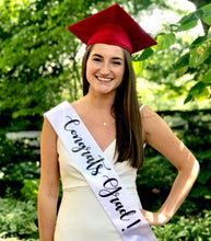 Load image into Gallery viewer, Graduation 4" Satin Sash. Graduation Satin Sash. Great Grad Party Gift. Double Faced Premium Satin Sash.