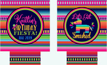 Load image into Gallery viewer, Fiesta Party Huggers. Fiesta Vacation Coolies. Mexican Pinata Party Favors. Fiesta Birthday Party Favors! Down to Fiesta!