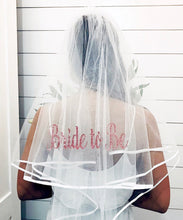 Load image into Gallery viewer, Glitter Bride to Be Veil