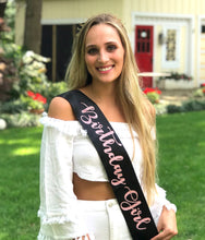 Load image into Gallery viewer, Birthday Girl Glitter Vinyl Sash