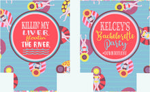 Load image into Gallery viewer, Float trip Personalized Huggers. Lake or River Party Favors. Float Trip Favors! Birthday or Bachelorette Tubing Party Favors!