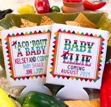 Load image into Gallery viewer, Fiesta Party Huggers. Fiesta Bachelorette Coolies. Baby Fiesta Party Favors. Fiesta baby Shower Favors! Bachelorette Down to Fiesta!