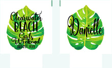 Load image into Gallery viewer, Palm Leaf Party Huggers. Tropical Wedding or Bachelorette Party Favors. Girl's Weekend Family Vacation Beach Favors.