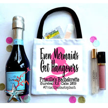 Load image into Gallery viewer, Mermaid Bachelorette or Bridesmaid Hangover Bag. Mermaid Party Oh Shit Kits! EMPTY Mermaid Hangover Bag. Mermaid Party favor.Girl's Mermaid