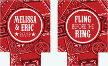 Load image into Gallery viewer, I do BBQ Party Can Coolers. Personalized Bandana Huggers.Western Party Favors.Barbecue Party Favors! Nashville Austin Party.Western Wedding