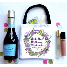 Load image into Gallery viewer, Floral Watercolor Party Favor Bags. Bachelorette or Birthday Oh Shit Kits! Asheville, savannah, Charleston Party Bags. Hangover recovery bag