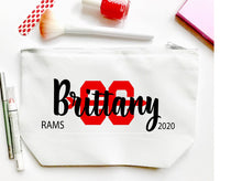 Load image into Gallery viewer, Cross Country bag. Custom CC bag. Personalized Cross Country Make up Bag. Cross Country Team Gift! Cross Country coach's gift! Cross Country