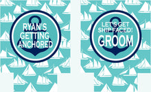 Load image into Gallery viewer, Mint Bachelorette or Birthday Party Nautical Ship Huggers. Nautical Bachelor Party Favors. Cruise Nautical Birthday Party Favors! Nauti