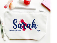Load image into Gallery viewer, Dive Make Up bag. Custom Diver bag. Personalized Dive Team Bag. Dive Mom Gift! Great Dive Team Coach Gift. Dive Gift.Girls Dive Bag.