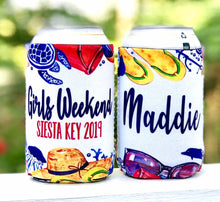 Load image into Gallery viewer, Beach Party Huggers. Tropical Wedding or Bachelorette Party Favors. Girl's Weekend Family Vacation Beach Favors.