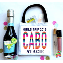 Load image into Gallery viewer, Cancun Fiesta Party Hangover Bags. Final Fiesta Oh Shit Kits! Bachelorette Cancun Crew. Cancun Vacation Gift Bag. Cabo Birthday Favor Bags.