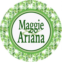 Load image into Gallery viewer, Palm Leaves Dorm Room Signs. Personalized Graduation gifts. Great Dorm Room decoration. Roommate sign too! Palm Leaves Dorm Decor