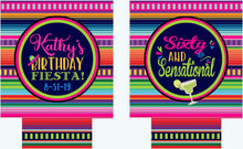Load image into Gallery viewer, Fiesta Birthday Party Huggers. Fiesta 21 30 40 50 favors!Birthday Fiesta Party Favors. Fiesta Birthday Party Favors! Dirty 30 Fiesta!