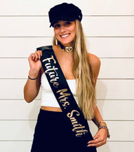 Load image into Gallery viewer, Future Mrs. 4" Satin Sash. Wedding Sash. Bride to be Sash. Bridal Shower Satin Sash. Bachelorette Party Sash. Bride Sash. Future Mrs. Sash.