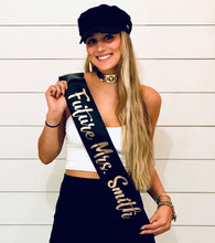 Load image into Gallery viewer, Bachelorette Party Sash | 4" Satin Sash | Bride Sash | Bride to be Sash. Bridal Shower Sash. Bachelorette Party Sash! Future Mrs. Sash!
