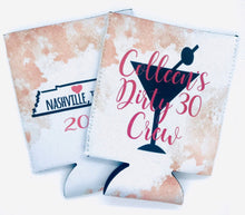 Load image into Gallery viewer, Rose Gold Party Huggers. Rose Gold Birthday or Bachelorette Huggers. Personalized Rose Gold Birthday. Rose Gold Party Favors!