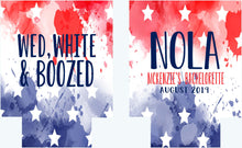 Load image into Gallery viewer, USA Party Huggers. Red White and Blue Party Favors! USA Bachelor Party Gifts. America Birthday Party Favors. Bachelorette Weekend Huggers.