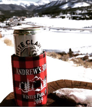 Load image into Gallery viewer, Buffalo Plaid Party Huggers. Plaid Bachelorette Party Favors too! Family Vacation Buffalo Check Huggers. Birthday Lumberjack Party!