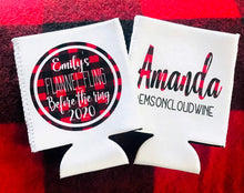 Load image into Gallery viewer, Plaid Flannel Party Huggers. Plaid Birthday or Bachelorette Party Favors! Flannel Party! Plaid Asheville Party Favors! Red Plaid Party!