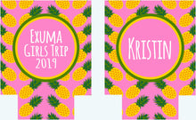 Load image into Gallery viewer, Pineapple Party Vacation huggers. Tropical Drinks Bachelorette or Birthday Favors. Pineapple Wedding Shower Favors! Pineapple party huggers.