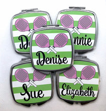 Load image into Gallery viewer, Paddle Tennis Personalized Makeup Mirror