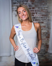 Load image into Gallery viewer, Wine Party 4" Satin Sash. Napa, Sonoma Bachelorette Satin Sash. Wine Bachelorette Party. Bride to be Sash. Future Mrs. Sash. Wine Sash