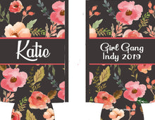 Load image into Gallery viewer, Slim party huggers. Skinny can party favors. Personalized Birthday or Bachelorette Party Favors. Slim Can Floral bachelorette party!