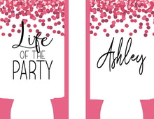 Load image into Gallery viewer, Slim party huggers. Skinny can party favors. Personalized Wife Of the Party Bachelorette Party Favors. Slim Wedding Shower party favors!