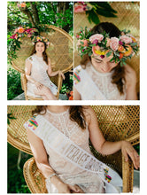 Load image into Gallery viewer, Piñata Fiesta 4" Bridal Sash. Final Fiesta. Nacho Average Bride Sash.Bride to be Sash. Fiesta Bridal Shower Sash. Quinceanera Satin Sash.