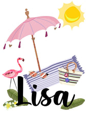 Load image into Gallery viewer, Large Pastel Beach Personalized Tote Bag