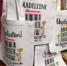 Load image into Gallery viewer, Beach House Personalized Tote Bag