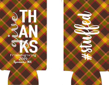 Load image into Gallery viewer, Friendsgiving Slim Party Huggers. Thanksgiving Party Favors. Turkey Party Favors! friendsgiving Party!